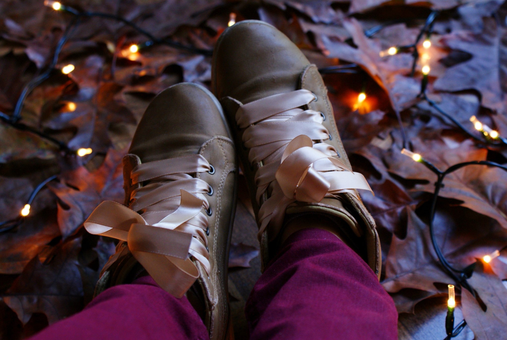 diy lace up ribbon sneakers