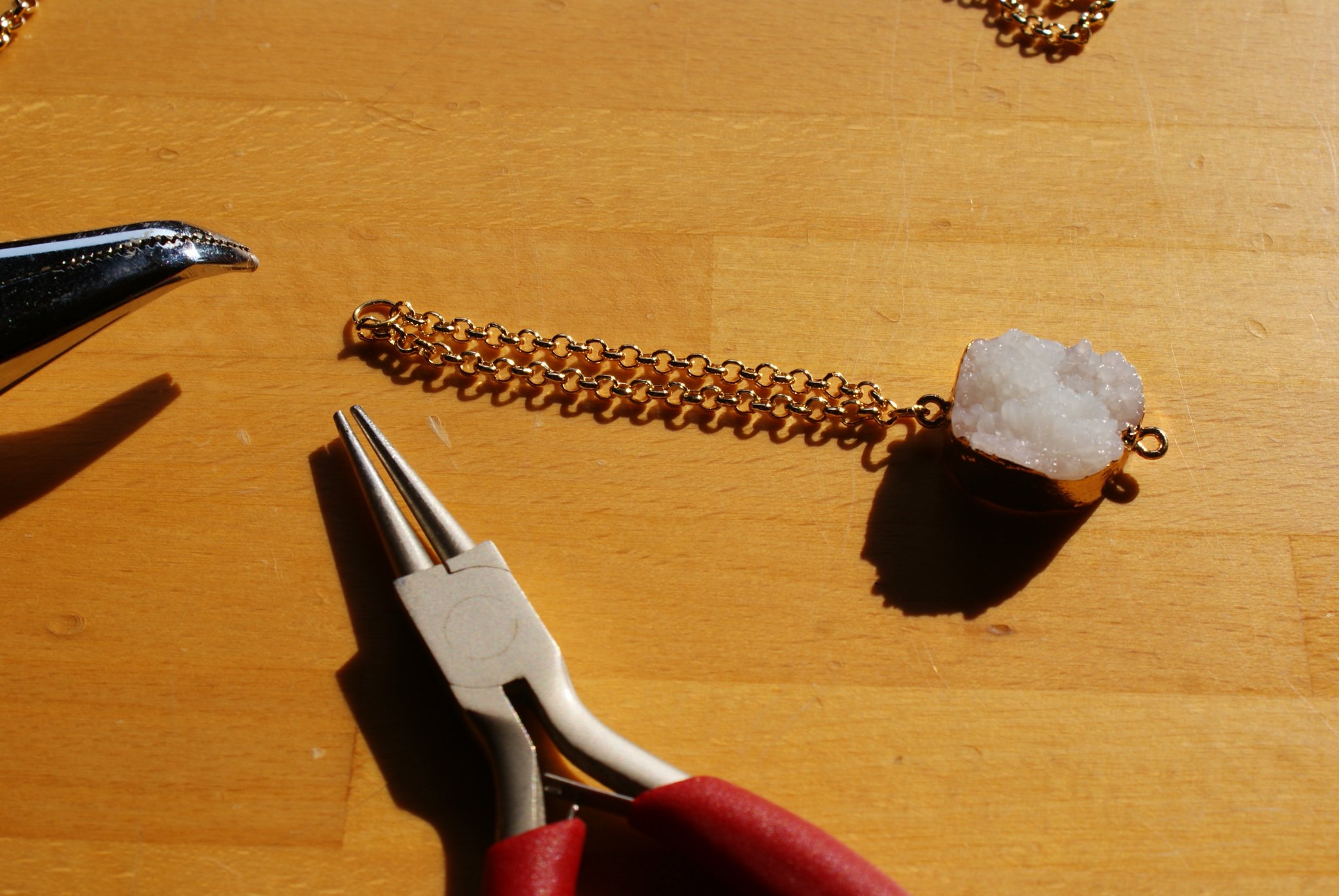diy quartz stone bracelet tutorial
