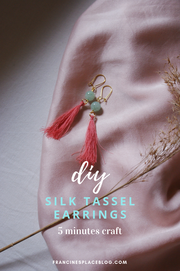 diy silk tassel earrings easy tutorial beads francinesplaceblog