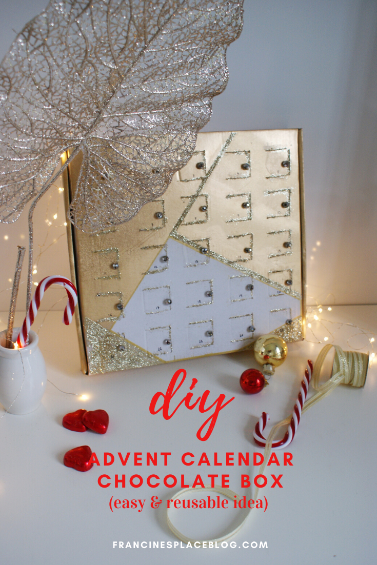diy advent calendar chocolate box idea last minute handmade christmas francinesplaceblog