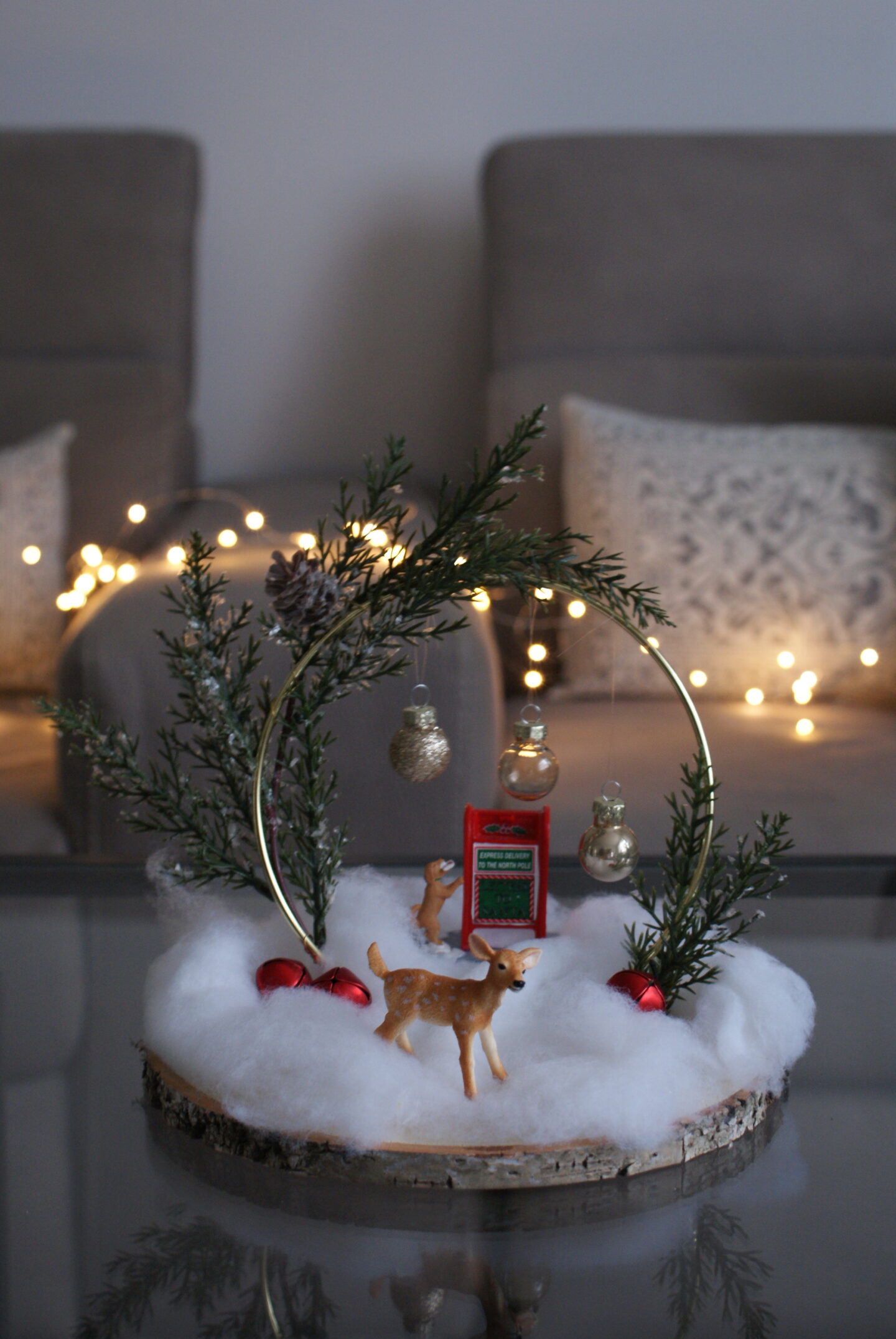 diy christmas stand ornament winter scene snow decoration home natale decorazione casa faidate francinesplaceblog 9